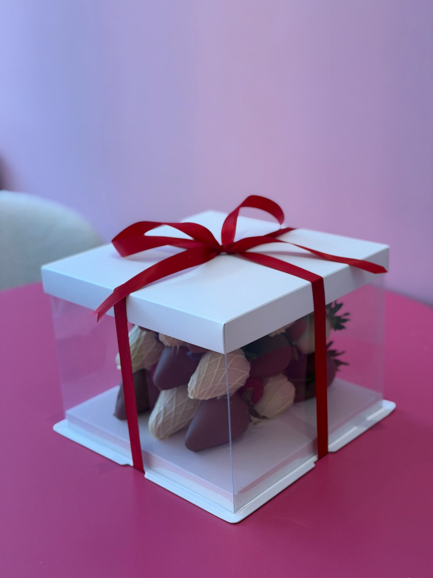 Chocolate covered strawberry Cube