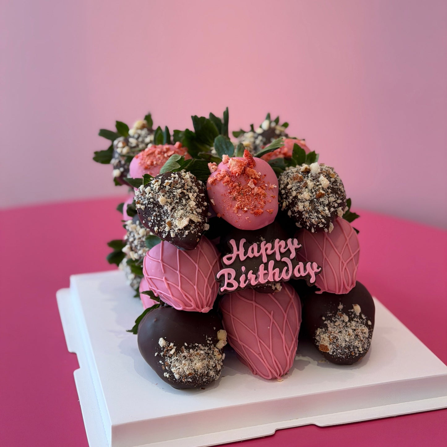 Chocolate covered strawberry Cube