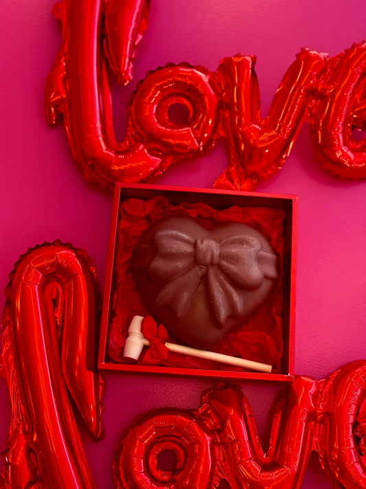 Chocolate Smash Heart with Chocolate-Dipped Strawberries 🍓🍫