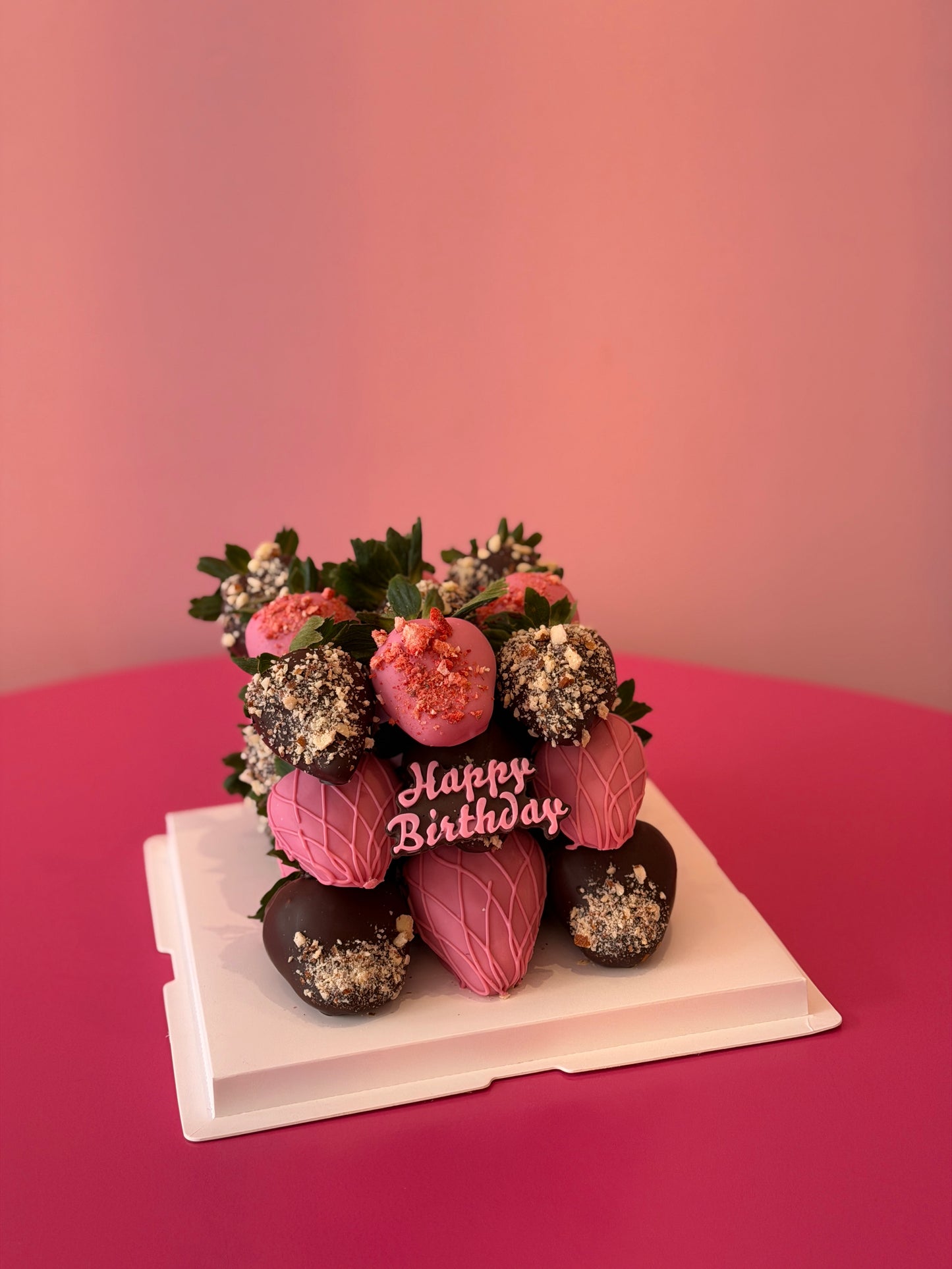 Chocolate covered strawberry Cube