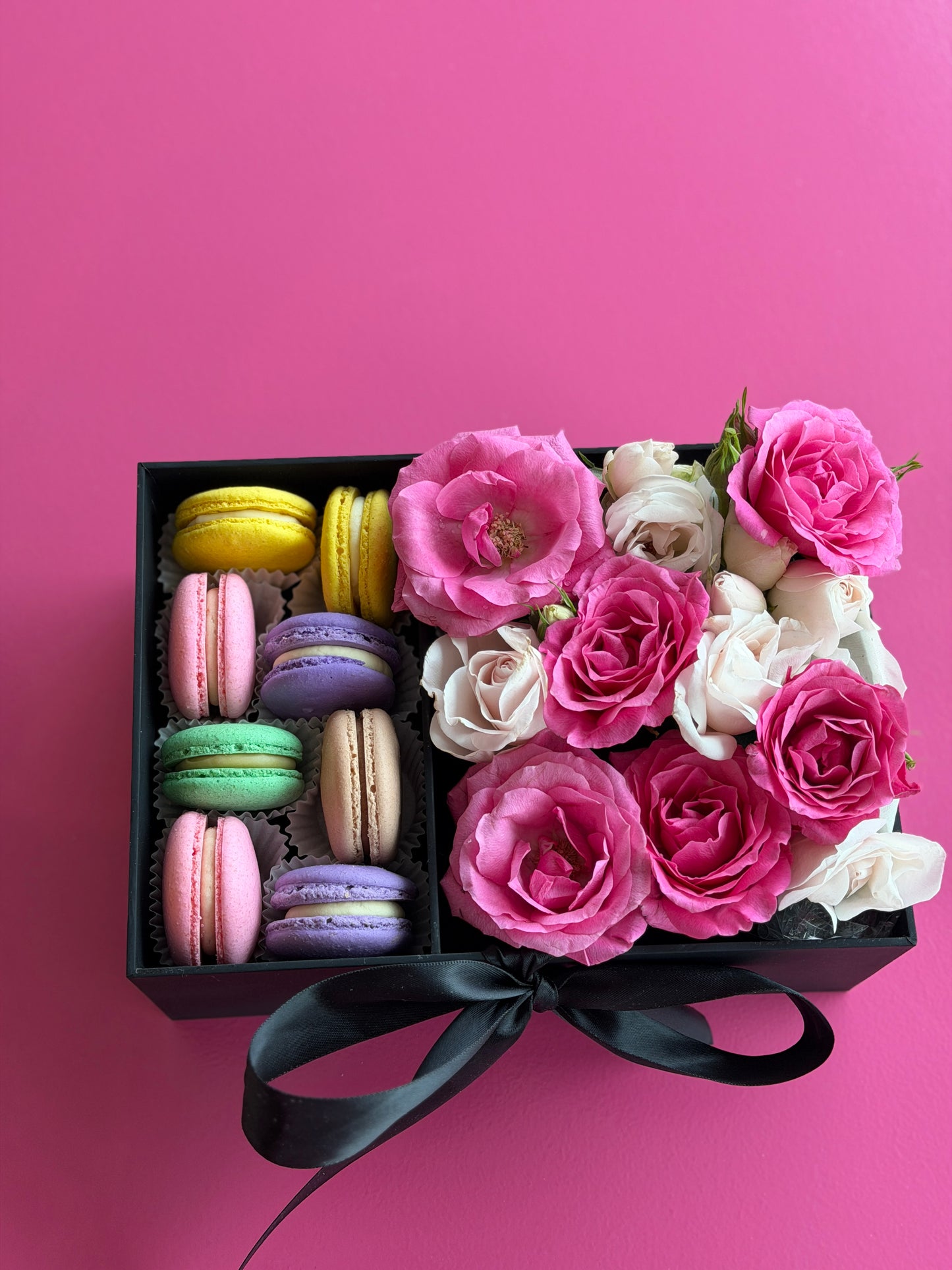 Elegant Rose & Macaron Gift Box