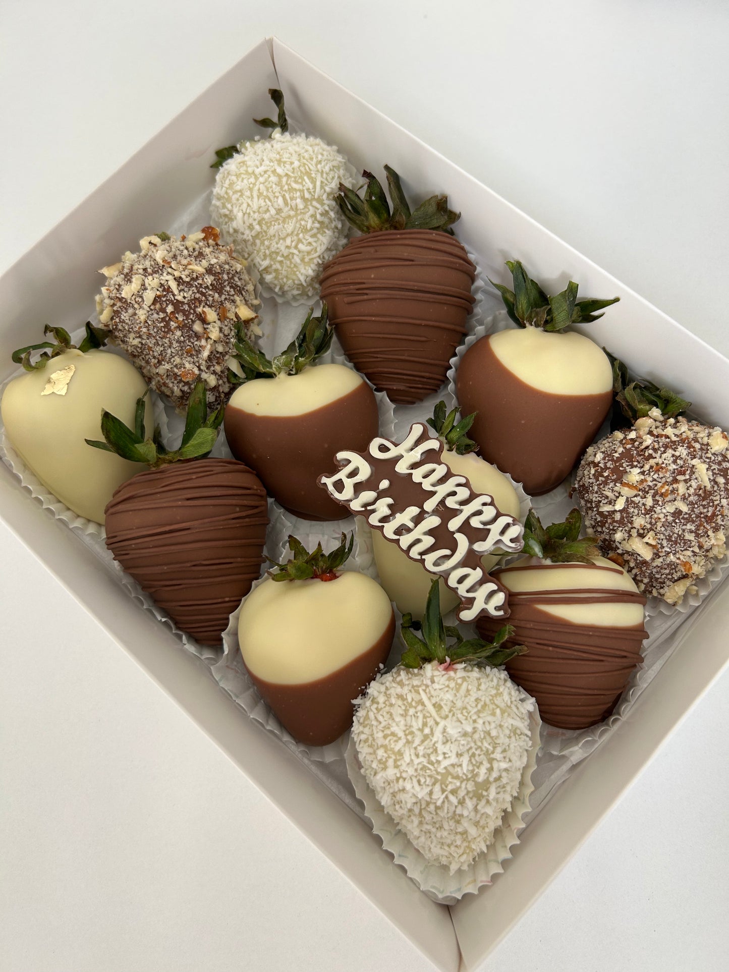 Birthday Chocolate Dipped Strawberries Dozen
