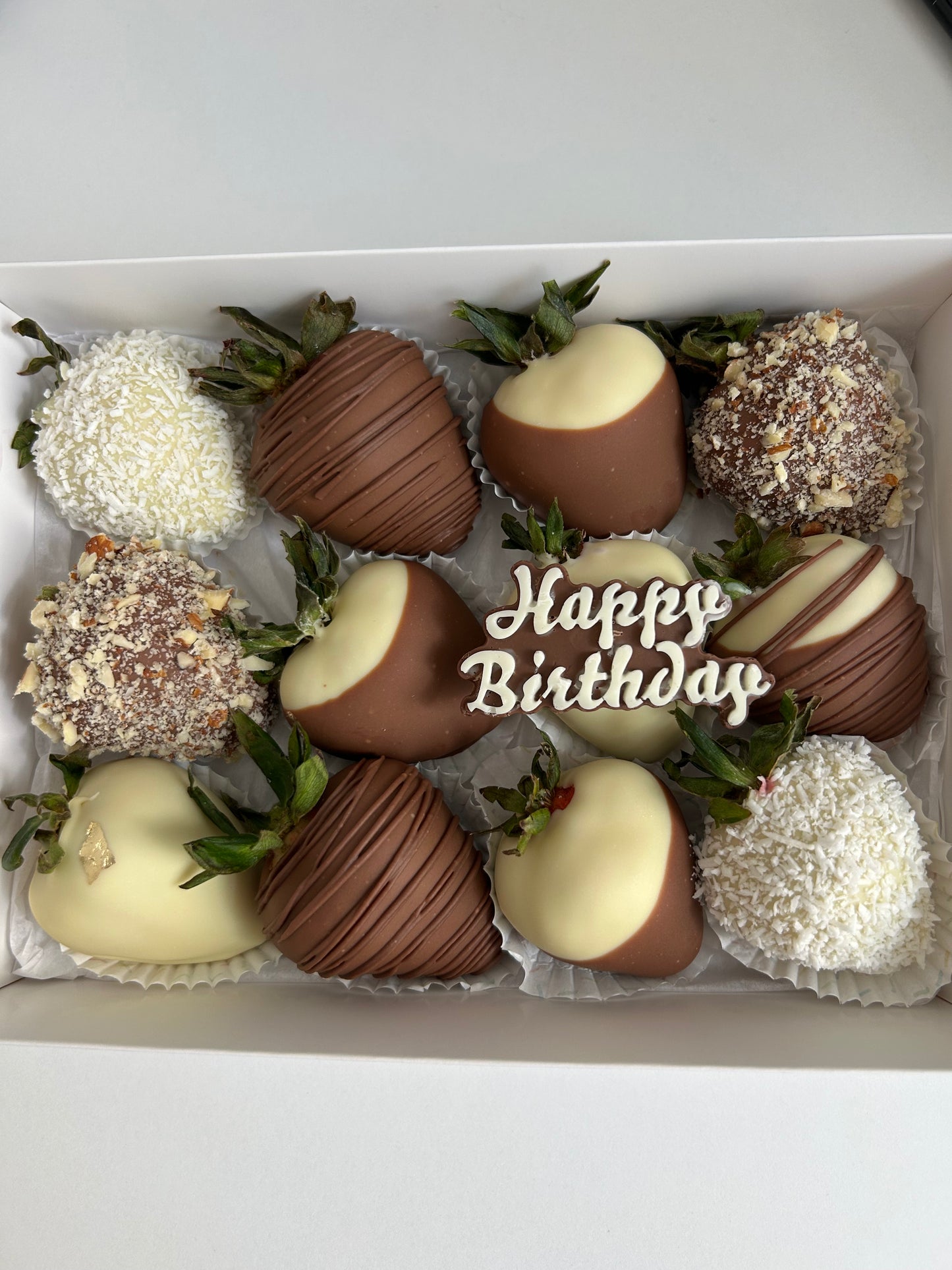Birthday Chocolate Dipped Strawberries Dozen