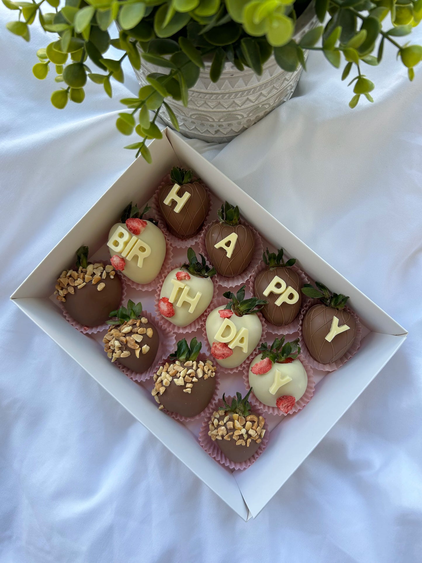 Birthday Chocolate Dipped Strawberries Dozen