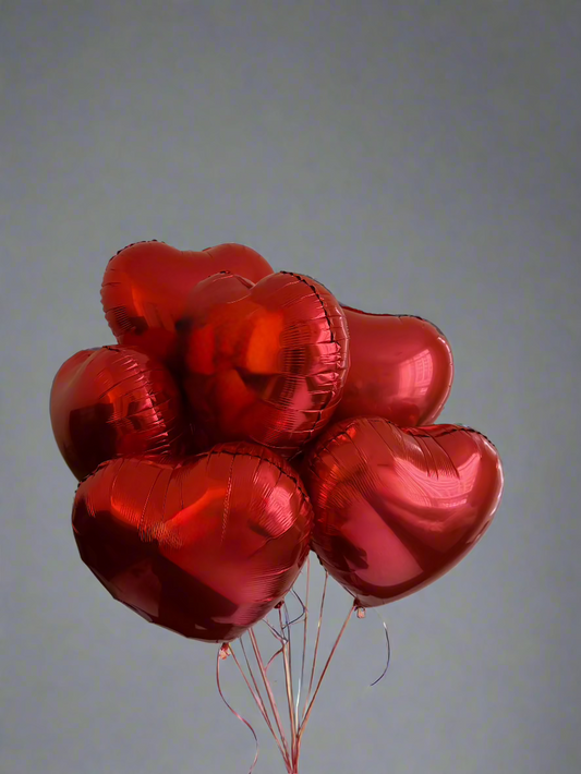Helium heart shaped foil balloon 