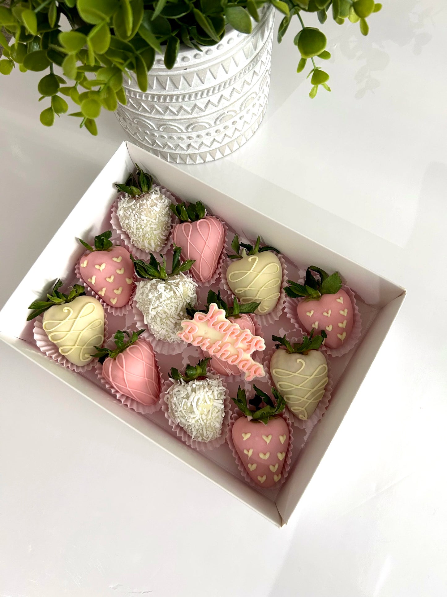 Birthday Chocolate Dipped Strawberries Dozen
